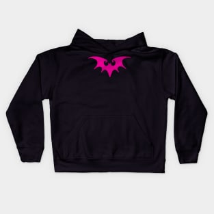 Spooky Cerise Pink Bat Kids Hoodie